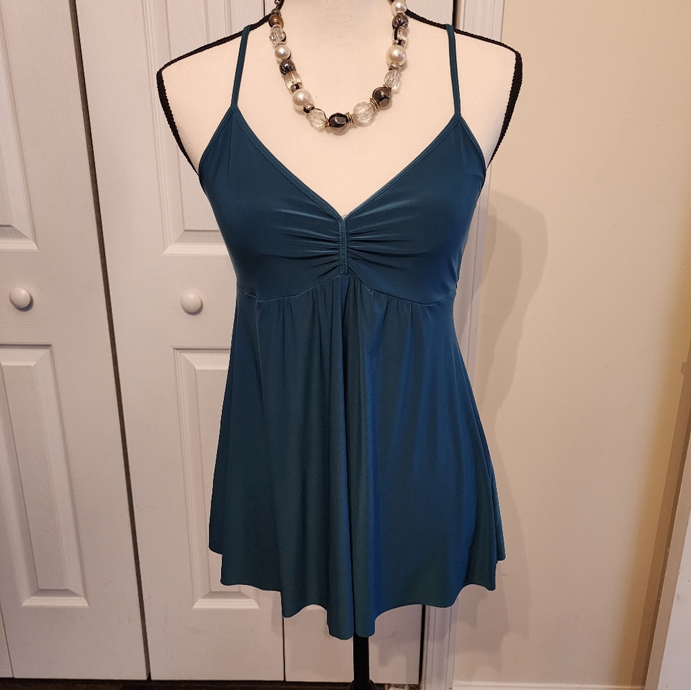 Express small jade green dress tank top